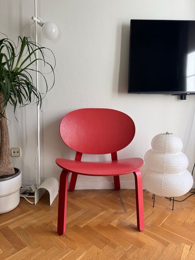 Sillón Ikea Froset Madera Rojo