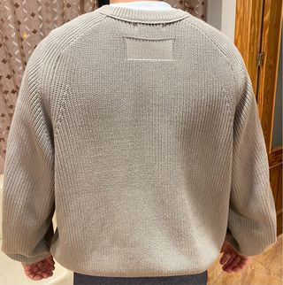 Jersey Zara punto beige hombre