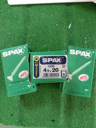 3 Cajas tornillo cabeza plana SPAX 4.5x20