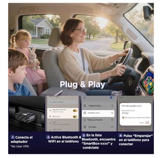 Adaptador Android Auto Inalámbrico con YT Netflix