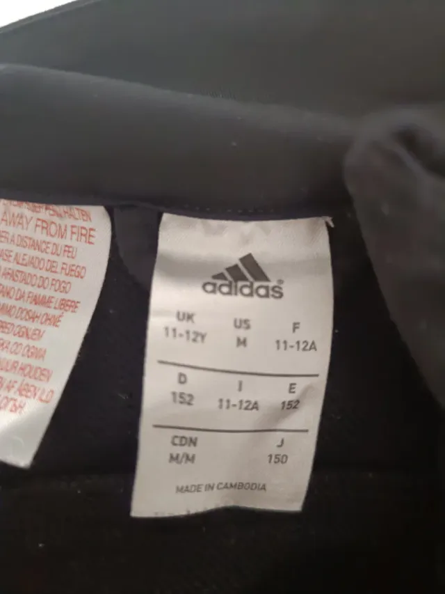Chaqueta Adidas Negra Naranja Talla 11/12. M