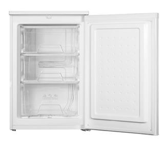 Congelador vertical blanco con cajones