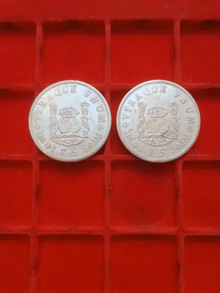 2 Monete Restrike FERDINAND VI D G HISPAN ET IND R