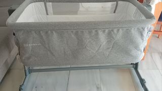Cuna colecho Kinderkraft gris
