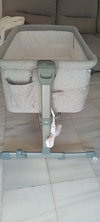 Cuna colecho Kinderkraft gris