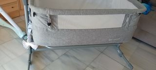 Cuna colecho Kinderkraft gris