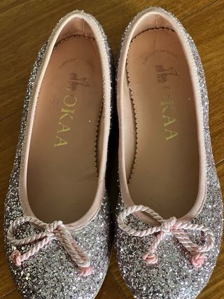 Bailarinas niña Glitter rosa Talla 35