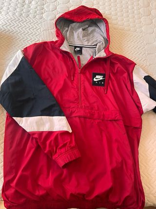 Cortavientos Nike Anorak Rojo Blanco Negro