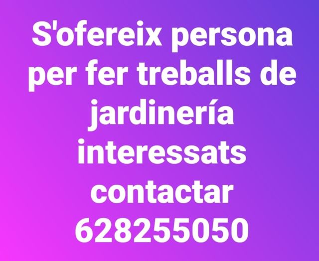 Persona para trabajos de jardinería