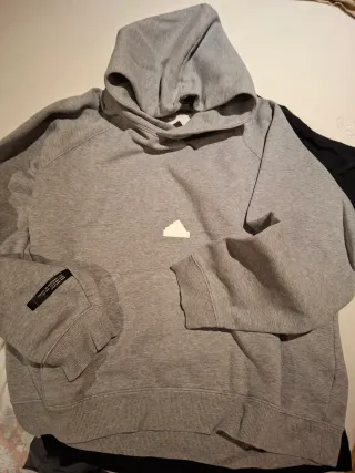 Sudadera gris con capucha