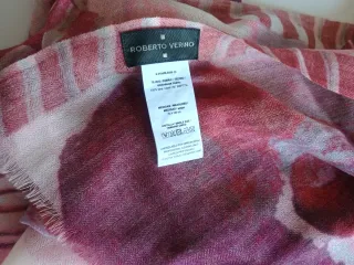 Pañuelo Roberto Verino Rosa y Morado