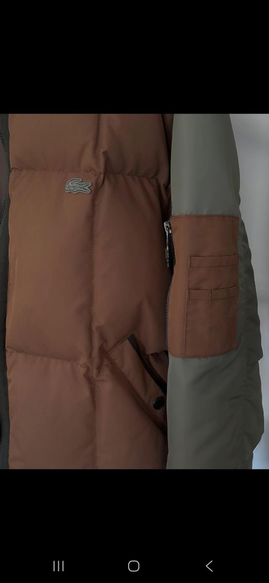 Lacoste Chaqueta Bomber Marrón Verde Original