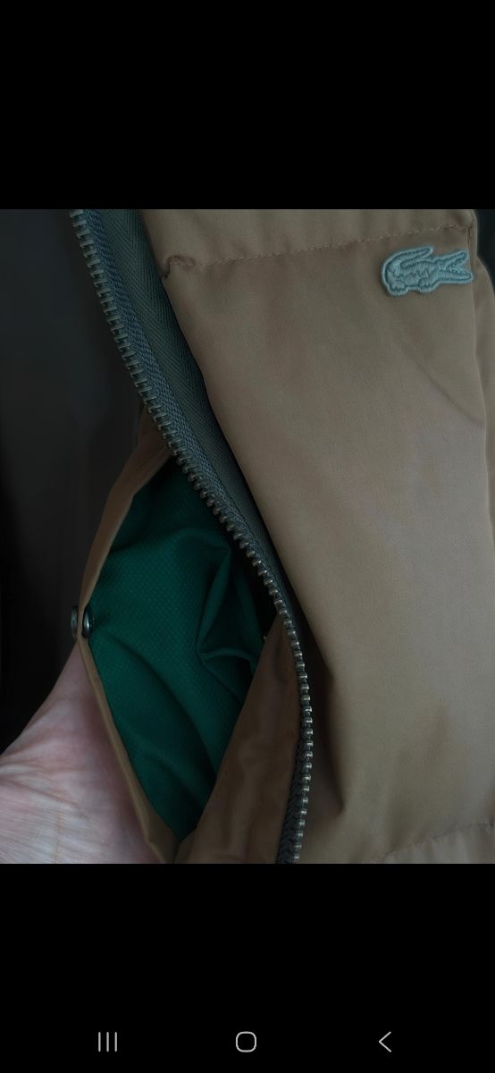 Lacoste Chaqueta Bomber Marrón Verde Original