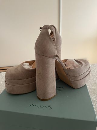 Zapatos de tacón MIM beige/gris