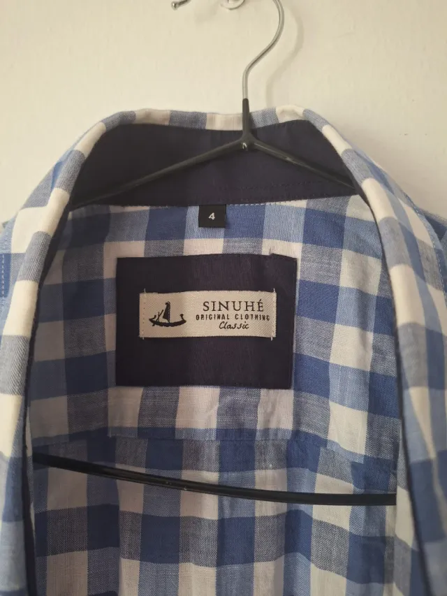 Camisa SINDU cuadros azul y blanco hombre