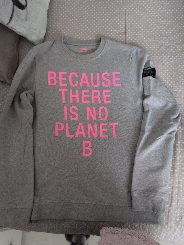 Sudadera Ecoalf No Planet B Mujer Gris