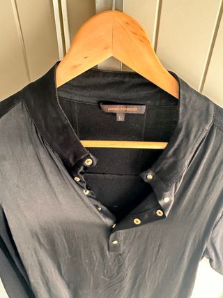 Camisa Adolfo Dominguez Raso Negra T. L