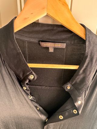 Camisa Adolfo Dominguez Raso Negra T. L