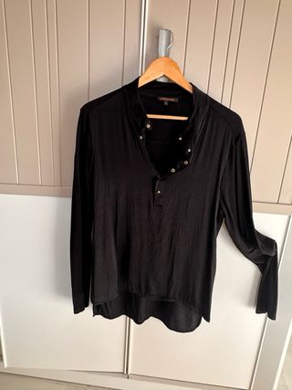 Camisa Adolfo Dominguez Raso Negra T. L