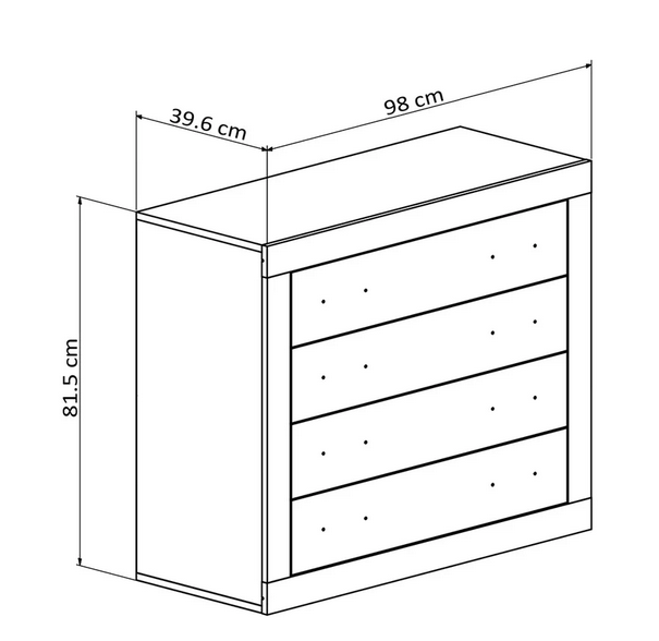 Conjunto de habitación: cómoda y mesitas