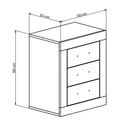Conjunto de habitación: cómoda y mesitas