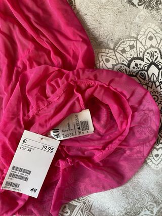 Camisón lencero H&M talla m rosa fucsia