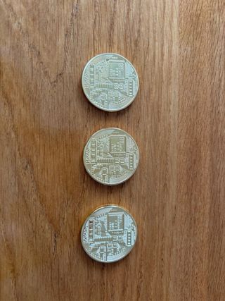 Monedas Bitcoin Doradas (3 unidades)