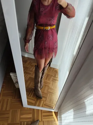 Vestido manga larga floral