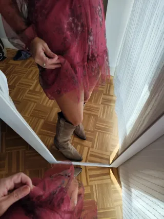 Vestido manga larga floral