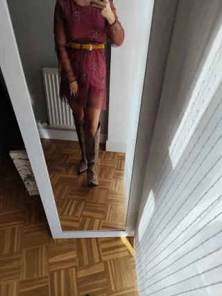 Vestido manga larga floral