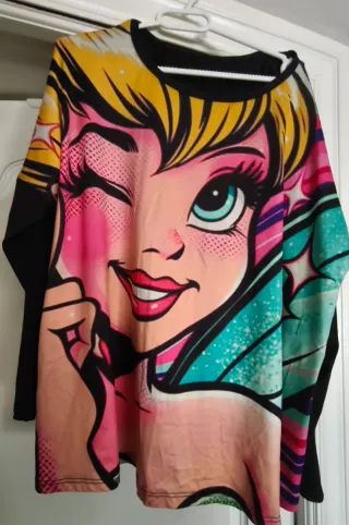 Camiseta Estilo Pop Art Campanilla Talla Única