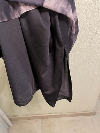 Vestido Zara Midi Tul Negro Gris