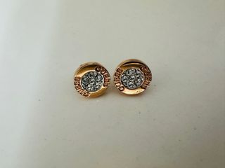 Pendientes Guess dorado- rosado con circonitas