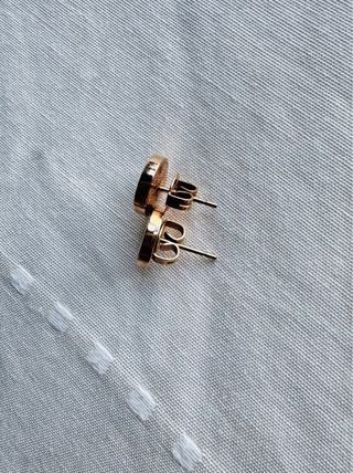 Pendientes Guess dorado- rosado con circonitas