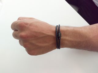 Pulsera con depósito en Piel y Acero Inoxidable