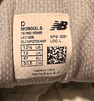 Zapatillas New Balance 990 V5 USA.