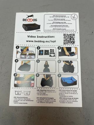 Colchón Perro BedDog LUPI S-XXXL Negro/Gris