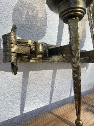 Aplique pared  Vintage Triple y  Dorado envejecido