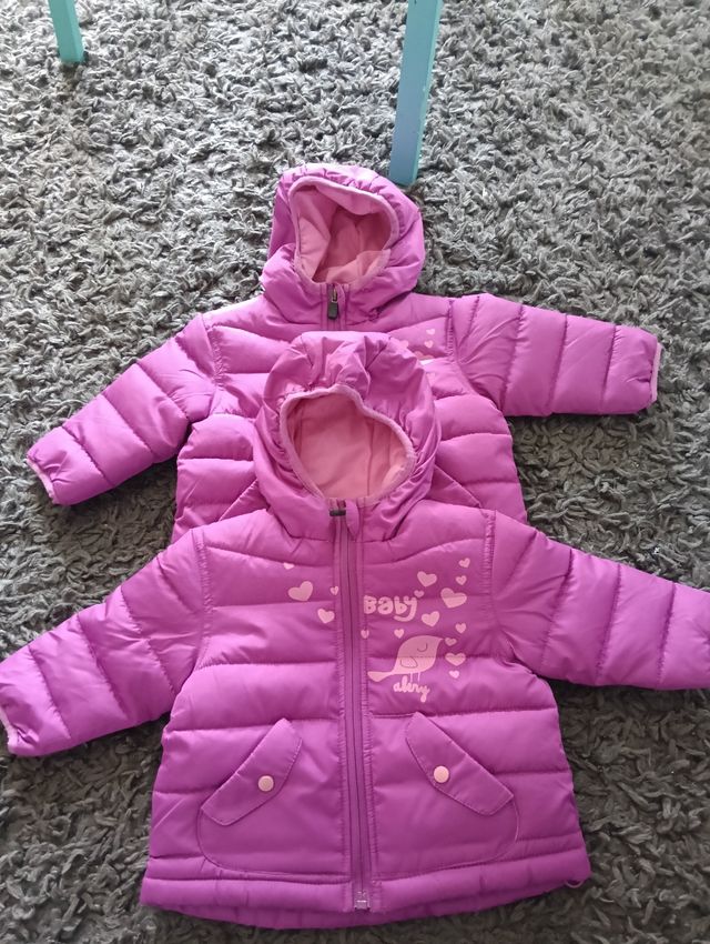 Chaqueta bebé rosa con pájaro