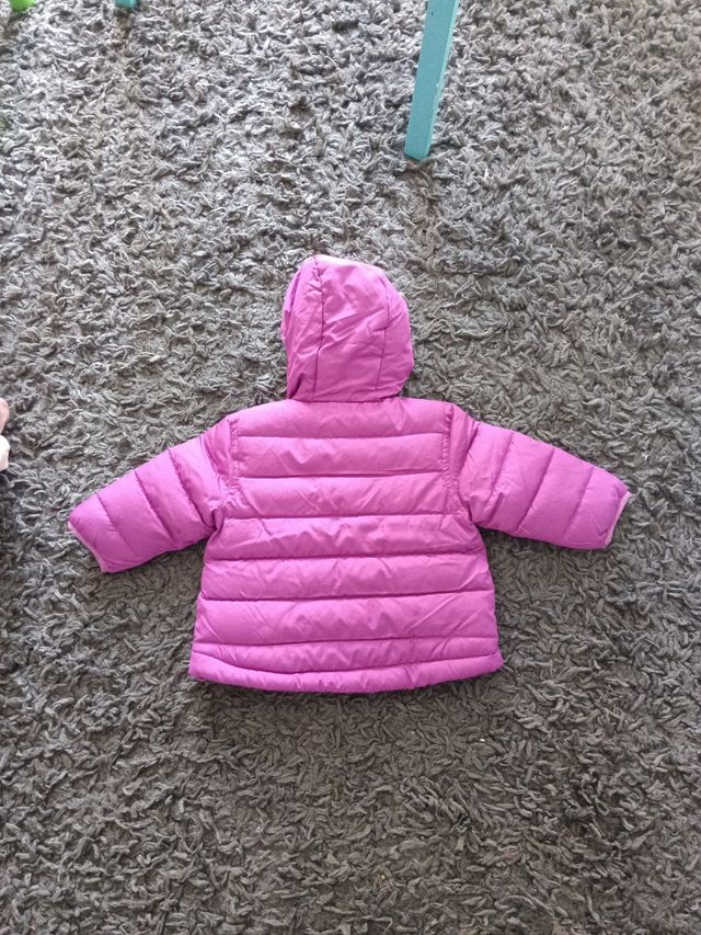 Chaqueta bebé rosa con pájaro