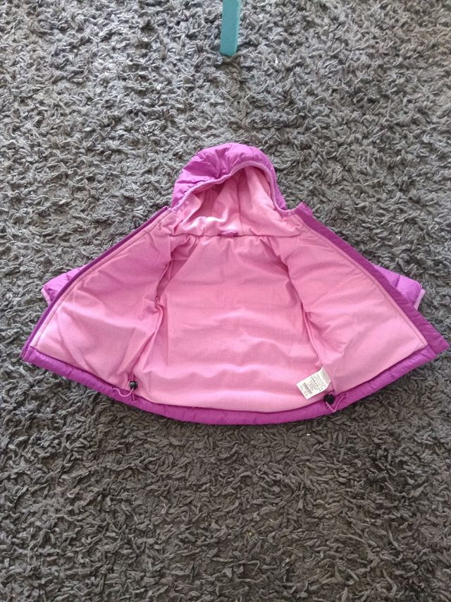 Chaqueta bebé rosa con pájaro