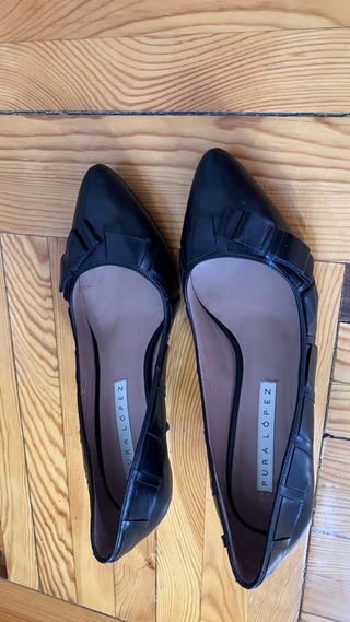 Zapatos Piel Pura López Negros T.38