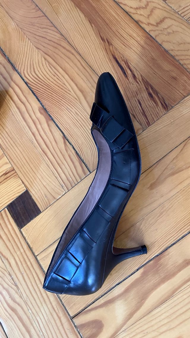 Zapatos Piel Pura López Negros T.38