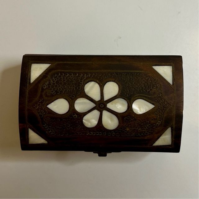 Lote Joyero y Cenicero Madera con Nácar