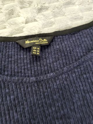 Jersey Massimo Dutti Azul Marino Punto Talla XS