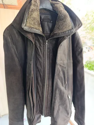 Chaqueta de piel marrón talla S