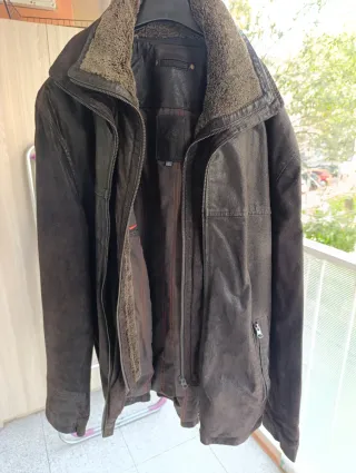 Chaqueta de piel marrón talla S