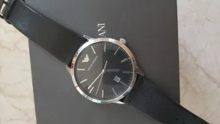 Orologio Emporio Armani Uomo Nero Argento