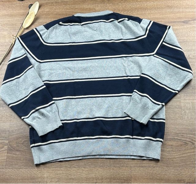 Maglione Tommy Hilfiger Grigio Blu Taglia XL uomo