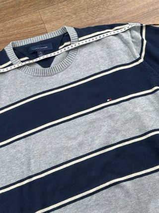 Maglione Tommy Hilfiger Grigio Blu Taglia XL uomo